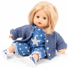Gotz 2420958 Muffin Stars- 13" Tall Baby Doll with Short Blond Hair and Blue Sleeping Eyes.