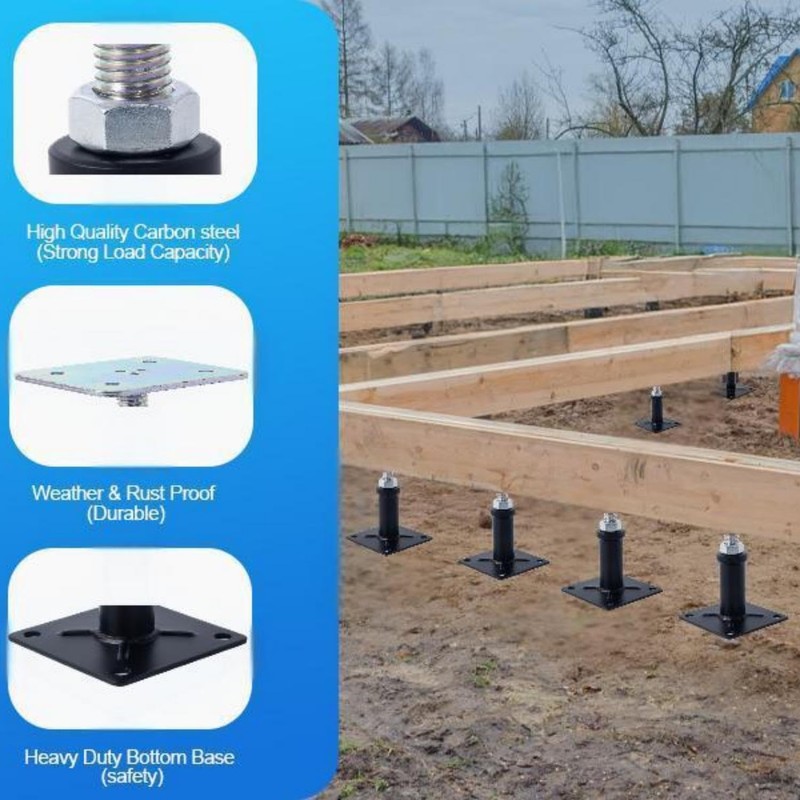 YMSZGBZG 8 Pack Adjustable Floor Jack,Mini Screw Jack,Telescoping Jack for