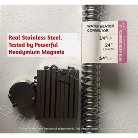 EZ-Fluid 1-1/4-Inch FIP x 1-Inch FIP, 18-Inch Corrugated Flexible Stainless Steel Water Heater Connector For Female Iron Water Pipes Fitting Also For Water softener,Filter (1)