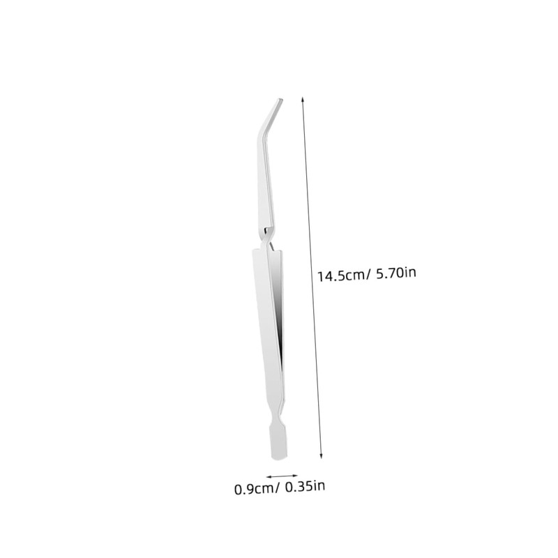 WOONEKY 1pc Silver Nail Tweezers Tool Multifunction Nail Art Sculpture