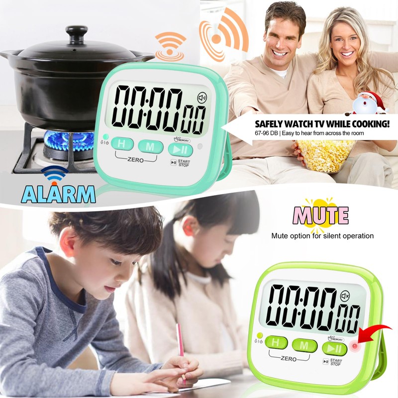 Antonki 2 Pack Classroom Timers for Kids Teachers, Magnetic Countdown