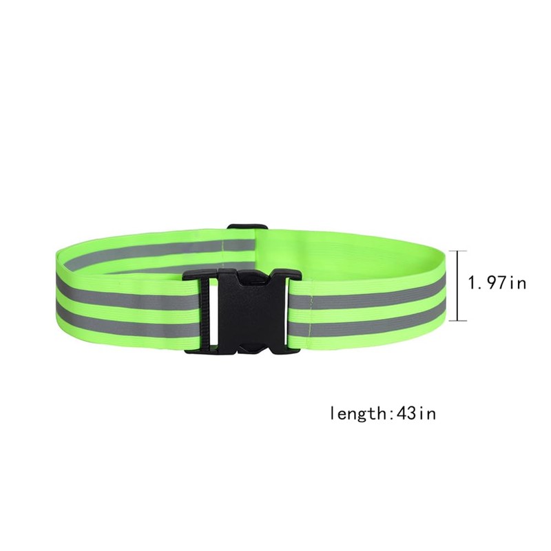 EYAKEG Reflective Belt for Running Belt Reflective Running Gear, Green