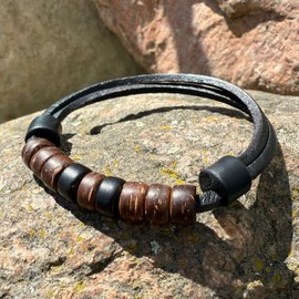 HANA LIMA Surferarmband Lederarmband Armband Surf Herren Damen Surfschmuck verstellbar Boho