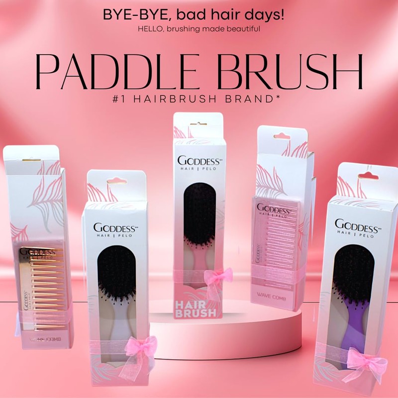 GODDESS HAIR GIFT BOX (BRUSH AND COMB PURPLE)