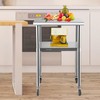VEVOR Stainless Steel Prep Table, 24 x 24 x 33.5
