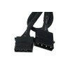 Phobya 4Pin Molex Stromverlängerung 60cm - Schwarz Kabel Lüfterkabel und