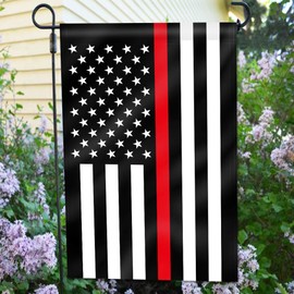ANLEY Double Sided Premium Garden Flag, Thin Red Line USA Decorative Garden Flags - Weather Resistant & Double Stitched - 18 x 12.5 Inch