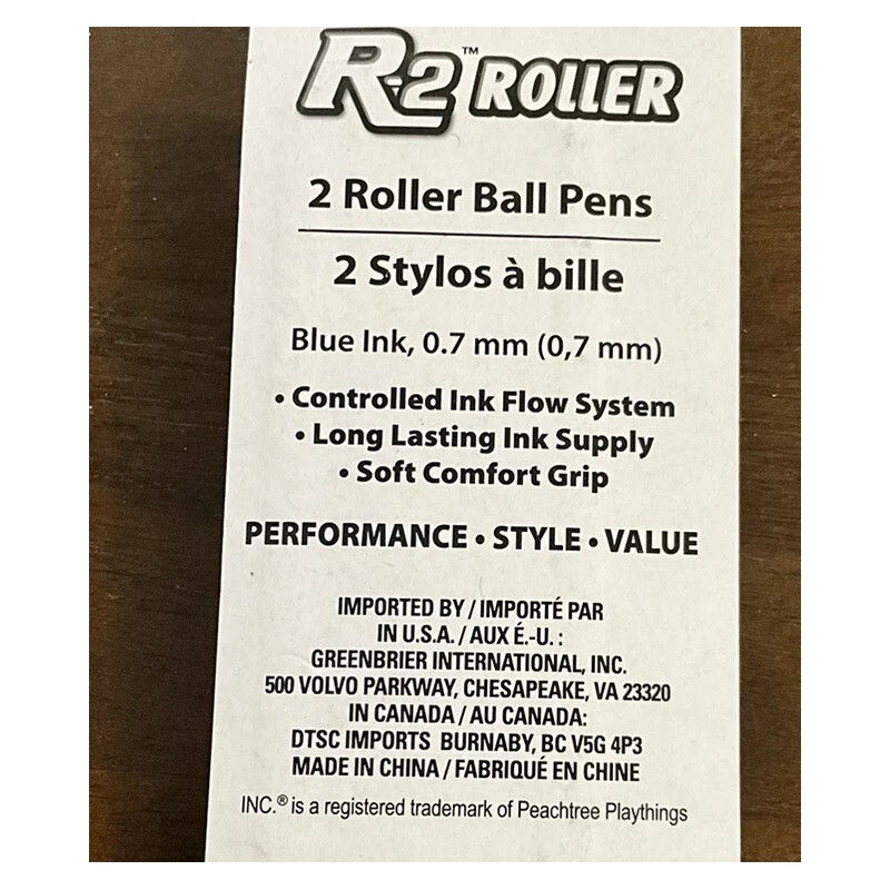 Inc. New Inc R-2 Comfort-Grip Rollerball Pens 0.7mm, 1 pack
