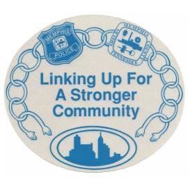 circa 1980-1990's Memphis Police, TN - reflectorized squad car sticker