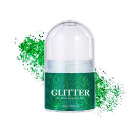 Grünes Körper-Glitzer-Gel, Grüne Glitzer-Roller-Kugeln,Grün Glitzer Roll-On Gel | Schimmer für Gesicht und Körper | Lang anhaltender Glanz | Party, Festival, Cosplay | Einfaches Abwaschen