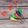 5Pcs Balsa Wood Short Fishing Floats Bobbers Set Tackle Accessory