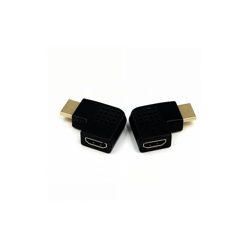 RHINORO Turning Left & Right Angled Adapter Compatible with HDMI