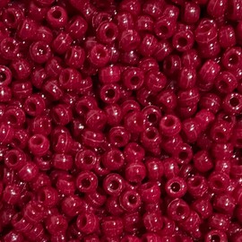 Burgundy Red Wine Opal Pony Beads Made in USA 6x9mm Large Hole Pk/100