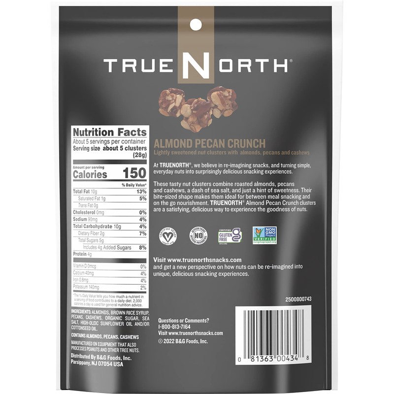 TrueNorth Nut Clusters, Almond Pecan Crunch, 5 Ounce