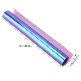 Qiilu Headlight Sticker Car Wrapping Film for Headlights, Fog Lamps, Tail Lamps, (11.8 x 39.4 inches (30 x 100 cm) - Purple)