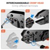Wire Terminals Crimping Tool Kit,Preciva Interchangeable Crimp Heads Ratcheting Crimping