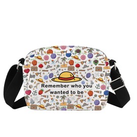 MBMSO Luffy Gifts Crossbody Bag Devil Fruit Gifts Pirates Crossbody Purse Remember Who You Want to Be Piece Anime Merchandise, Lf Hb-cb, Small Crossbody Sling Bag