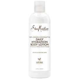 SheaMoisture 100% virgin coconut oil daily hydration body lotion moisturizer, 13 Fluid Ounce