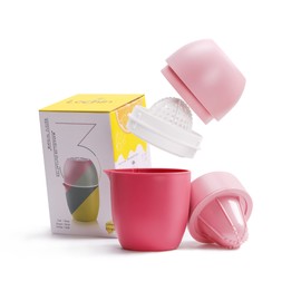 Lechin Lemon Squeezer - Unique Citrus Juicer in Lemon Shape - Manual Juicer with Two Press Options for Various Fruits (Pink)