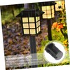 TOVINANNA 8pcs Ground Cone Plastic Lamp Stakes Solar Torch Light