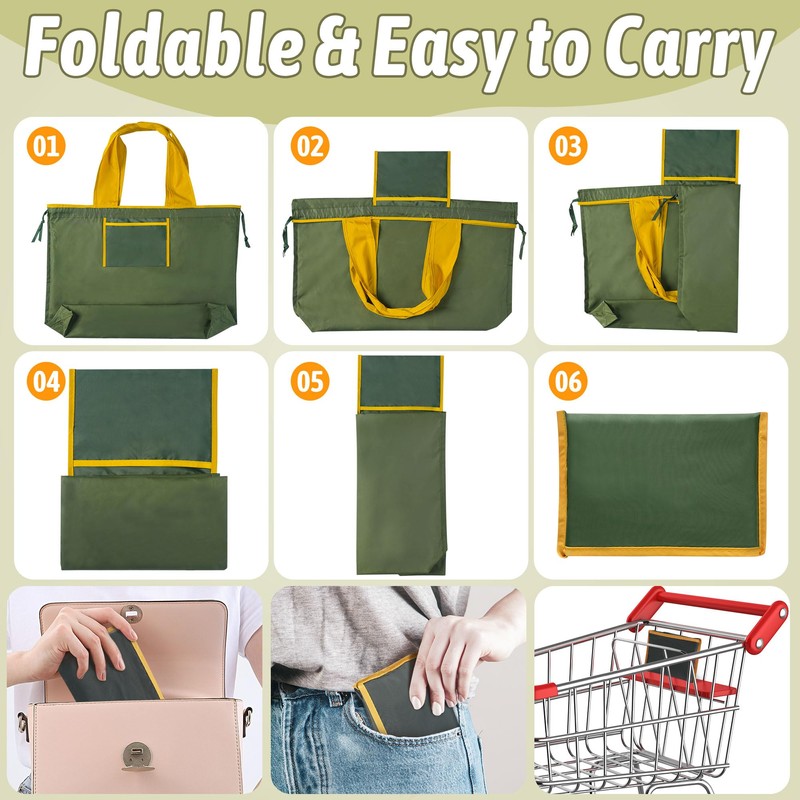 DUNSOO Foldable Shopping Bags (Black)