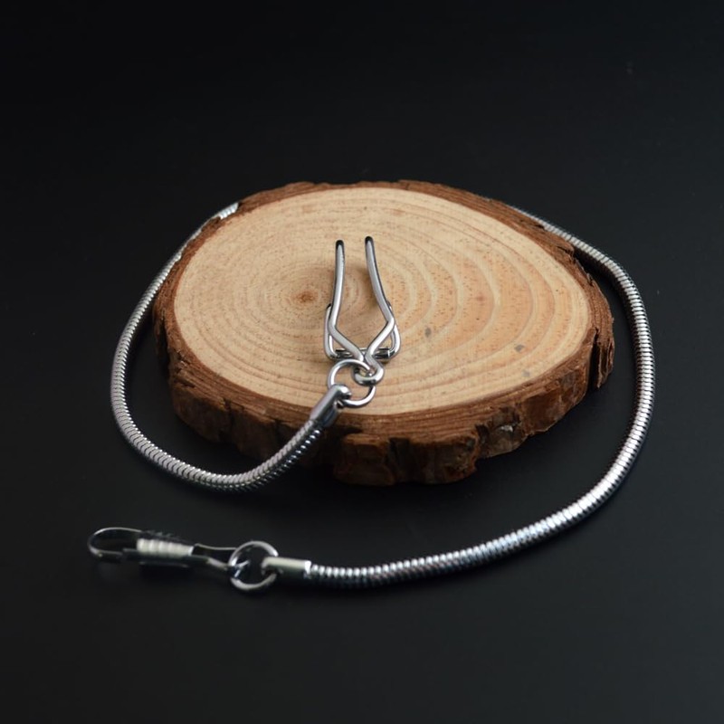 BOSHIYA Clip Pocket Watch Chain for Men Vintage Metal Alloy