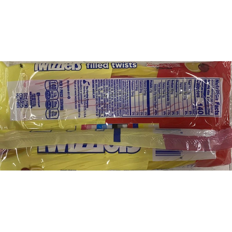 TWIZZLERS FILLED Twists Sweet & Sour CHERRY KICK CITRUS PUNCH