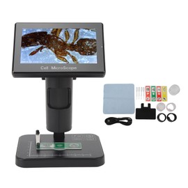 Digital Microscope with 5in IPS Screen USB 1080P 1000X Magnification 3 Lighting Modes 8X Zoom Coin Microscope for Soldering Research