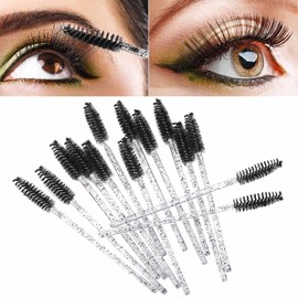 Tbestmax 1000 varillas desechables para rímel, cepillos para pestañas, carretes para extensiones de cejas y pestañas, color negro