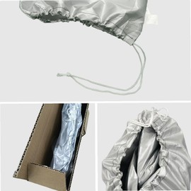 Sedan Waterproof Car Covers for Automobiles All Weather Season UV Protection Snowproof Outdoor Full Cover Universal Fit Sedan Length 2000'' to 210'' Silver