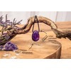 Lebensquelle Plus Amethyst drop pendant, drilled tumbled stone drop pendant