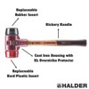 Halder USA - Simplex Mallet with Black Rubber and Red