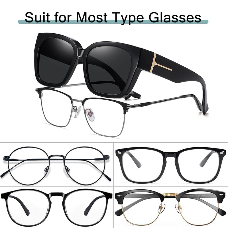 D Lolylad Polarised Over Sunglasses Men and Women, Large Sunglasses