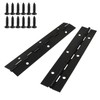 Kemcatui 4Pcs 6 Inch Black Piano Hinges, Stainless Steel Heavy