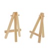 12Pcs 6 Inch Mini Display Wood Easel Set Natural Wood
