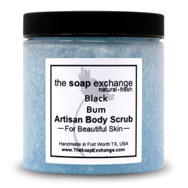 The Soap Exchange Sea Salt Body Scrub - Beach Bum Scent - Hand Crafted 16 fl oz / 480 ml Natural Artisan Skin Care, Shea Butter, Exfoliate, Moisturize, & Protect. Made in the USA.