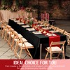Tudomro 12 Pcs Black and Red Disposable Plastic Tablecloths and