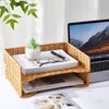 Yeaqee 2 Pcs Paper Tray Organizer for Desk Woven Letter