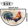 Aglebo Half Round Door Mat Cute Rooster Non-Slip Absorbent Welcome