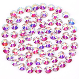 Novani Rhinestones 1440pcs SS10 Glass Rhinestones Crystal Flatback Gemstones for Crafts Nails Makeup Bags and Shoes Decoration（SS10, Crystal AB）