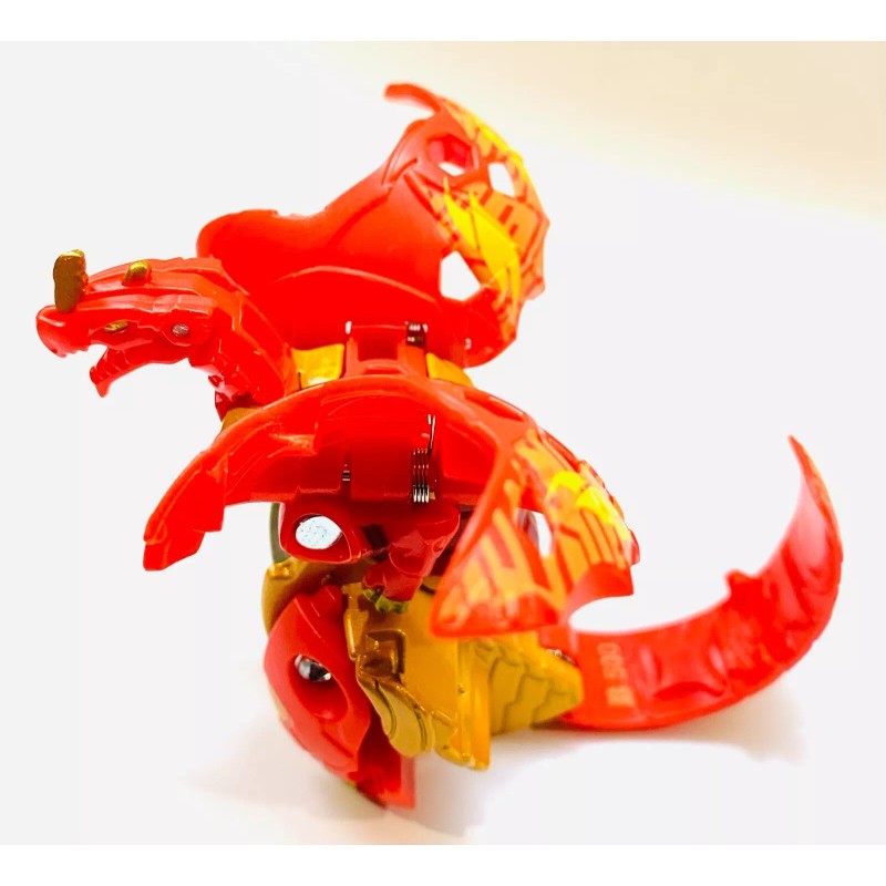 Bakugan PLATINUM - pyrus DRAGONOID - true METAL w/ Cards