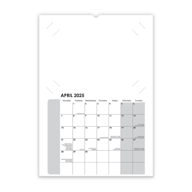 2025 Calendar Photo Favourites Insert Your Own Photos A4 Spiral