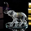 London Boutique Decorative Crystal Glass Animal Elephant Ornament Figurines Giftware