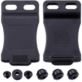 [2PCS] XCLIP IWB Belt Clip Attachment for KYDEX Gun Holsters & Knife Sheaths – (Fits 1.50 Inch Belts) - (Adjustable Mount) - Made in U.S.A. - Mounting Hardware Included