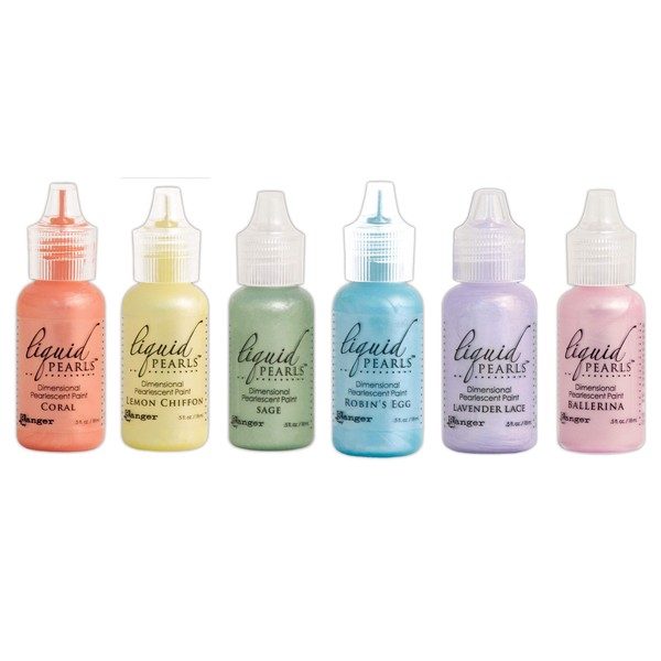 Ranger Liquid Pearls - Dimensional Pearlescent Paint, Set of Six Colors Bundle (Lullaby)