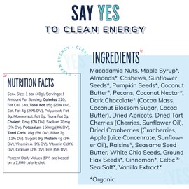 The YES Bar Plant Based Protein, Decadent Snack bar – Vegan, Paleo, Gluten Free, Low Sugar, Healthy Snack, Breakfast, On-The-Go, for Kids & Family, Macadamia Chocolate, 6 Count