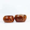 Nagina International Rosewood Crafted Wooden Yarn Storage Bowl With Carved