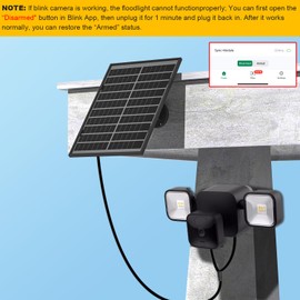 10W Solar Panel for All-New Blink Outdoor 4 /(3rd Gen) Floodlight Camera,16.5Ft/5m Weatherproof Cable Power Your Blink Floodlight Camera Continuously (Floodlight & Cam NOT Included)- 2 Pack