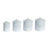 Dollhouse Miniature Canister Set, 4 with Removable Lids, White #IM65573