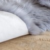 Super Area Rugs Premium Silver Gray Sheepskin Rug Genuine Double